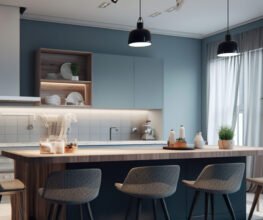 Elevate Your Home with Modern Kitchen Design, Stylish Interiors for Today's Living. AI Generative